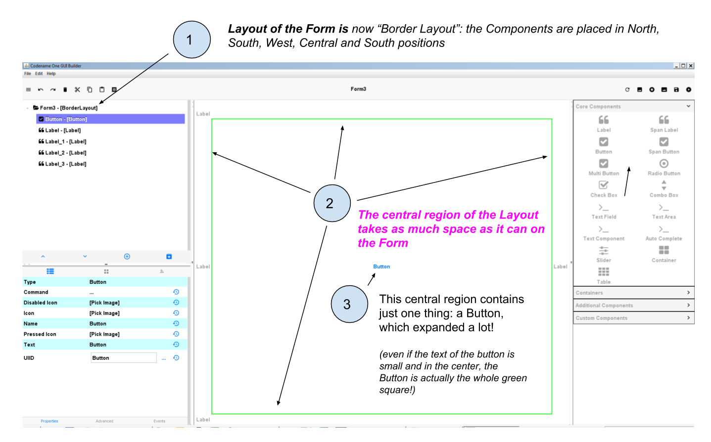 Applying a Border Layout to the Form