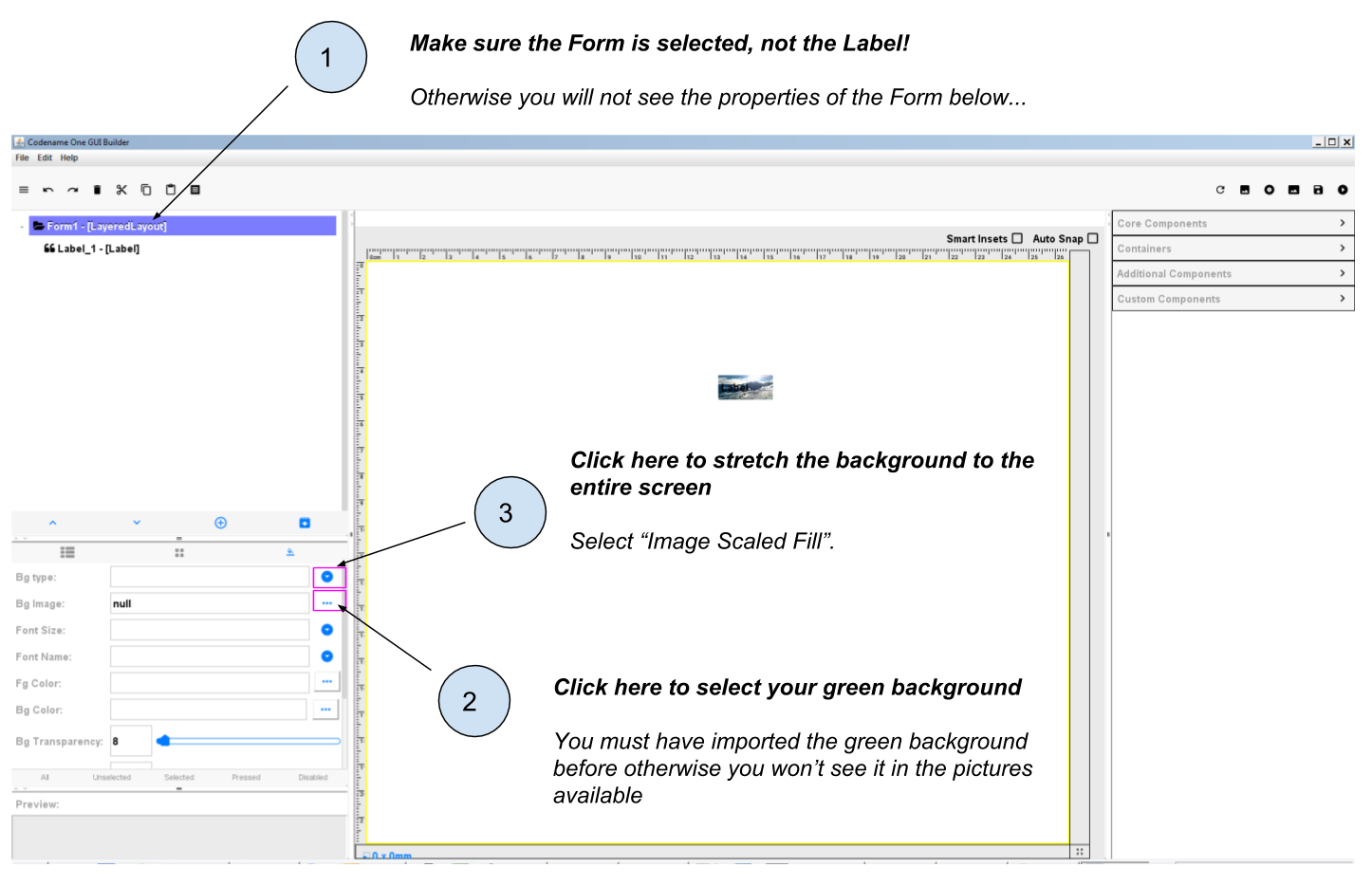 Setting an image as the background of the Form